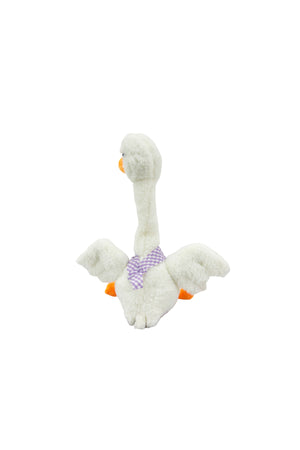 Galaxy Pinky Toy Musical Swing White Goose for Kids, Ring Toss Interactive Plush Goose with Light and Music, Dancing Recording Animal Toy for Toddlers Boys and Girls