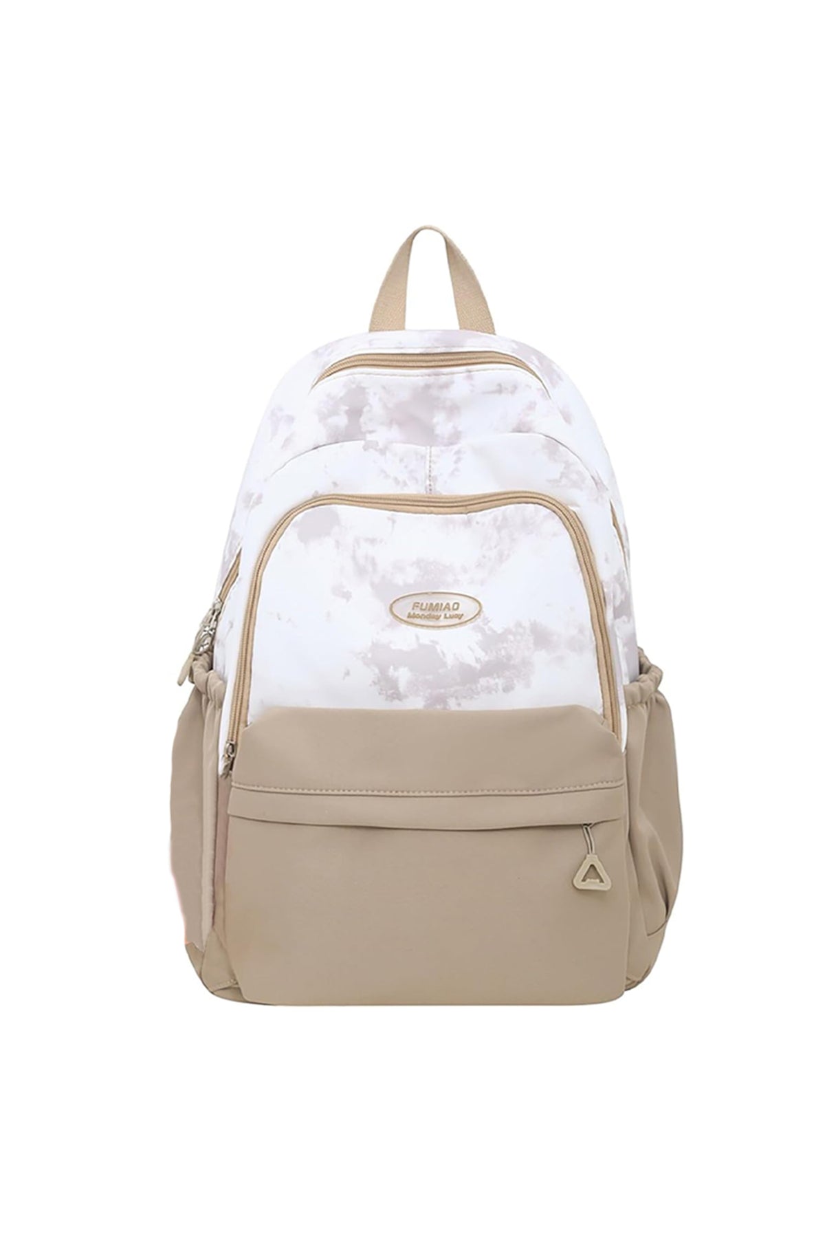 Star Babies School Bag 16-inch solid printed Backpack  - Beige