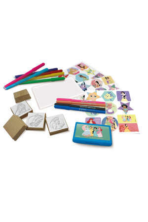 Disney Princess Card Maker Kit – 32 Stickers, 20 Greeting Cards, 10 Markers, 5 Stampers & Stamp Pad – Kids Arts & Crafts Gift Set