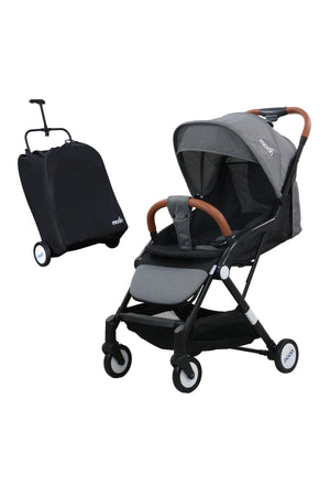 MOON Ritzi - Cabin Stroller - Black/Grey Dots