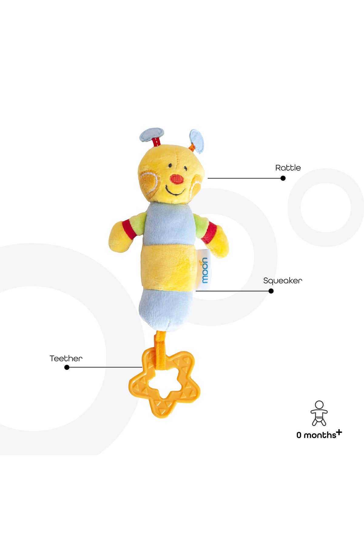 MOON Soft Rattle Toy - Bee