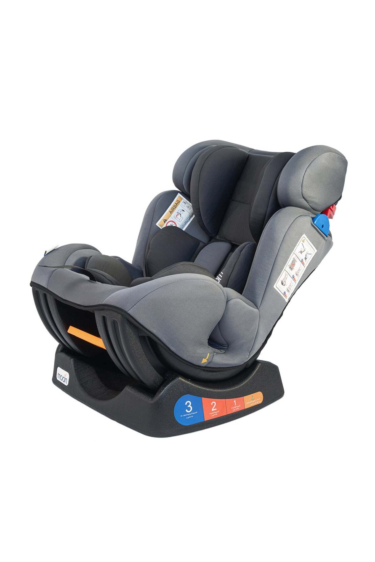 MOON Sumo Baby/Infant Car seat suitable from Birth to 6 Years-(Group(0,1,2) (0-25 Kg) Ash Grey