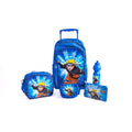 Naruto 18" Trolley Bag Set With Lunch Bag, Pencil Case, Water Bottle & Lunch Box – Blue