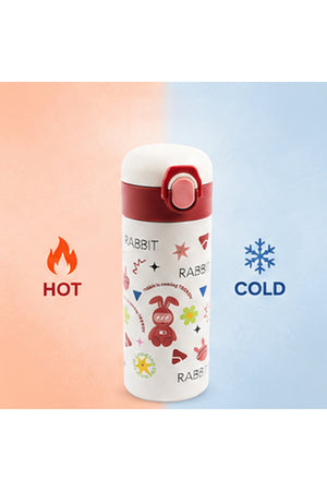 Cocobee Insulated Stainless Steel Water Bottle – Leakproof, Odour-Free, 500Ml, Soft Grip Handle – Red (3 Years+)