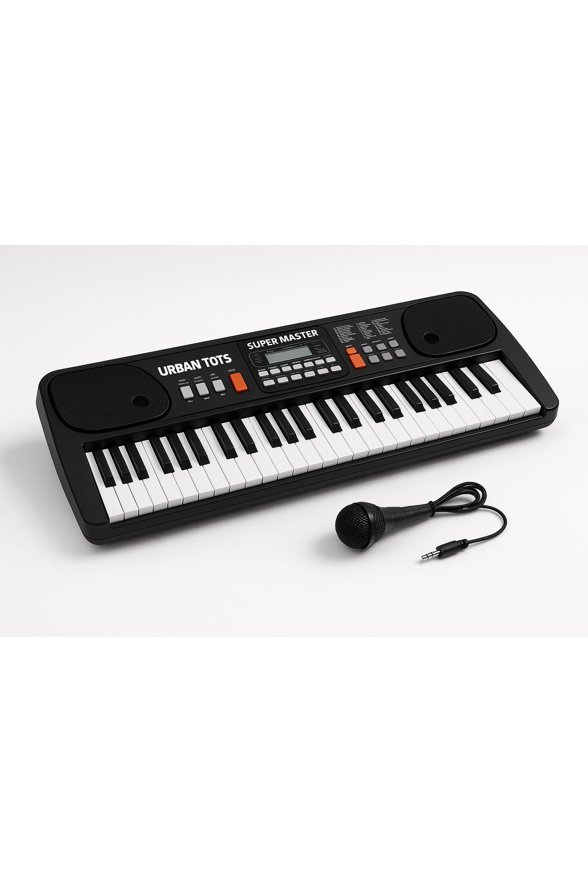 Urban Tots Bigfun Multi-Functional Piano 630 – 61 Full-Sized Keys, Lcd Display, Built-In Microphone, 50+ Sound Effects & 20 Songs-Black