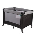 MOON Kidora Easy-Fold Playpen with Wheels, Storage & Edge Protection-Black