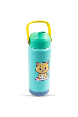 Cocobee-Insulated Stainless Steel Water Bottle, Leakproof, Odour Free, Soft Handle Grip, 500Ml, 3 Years+ – Green