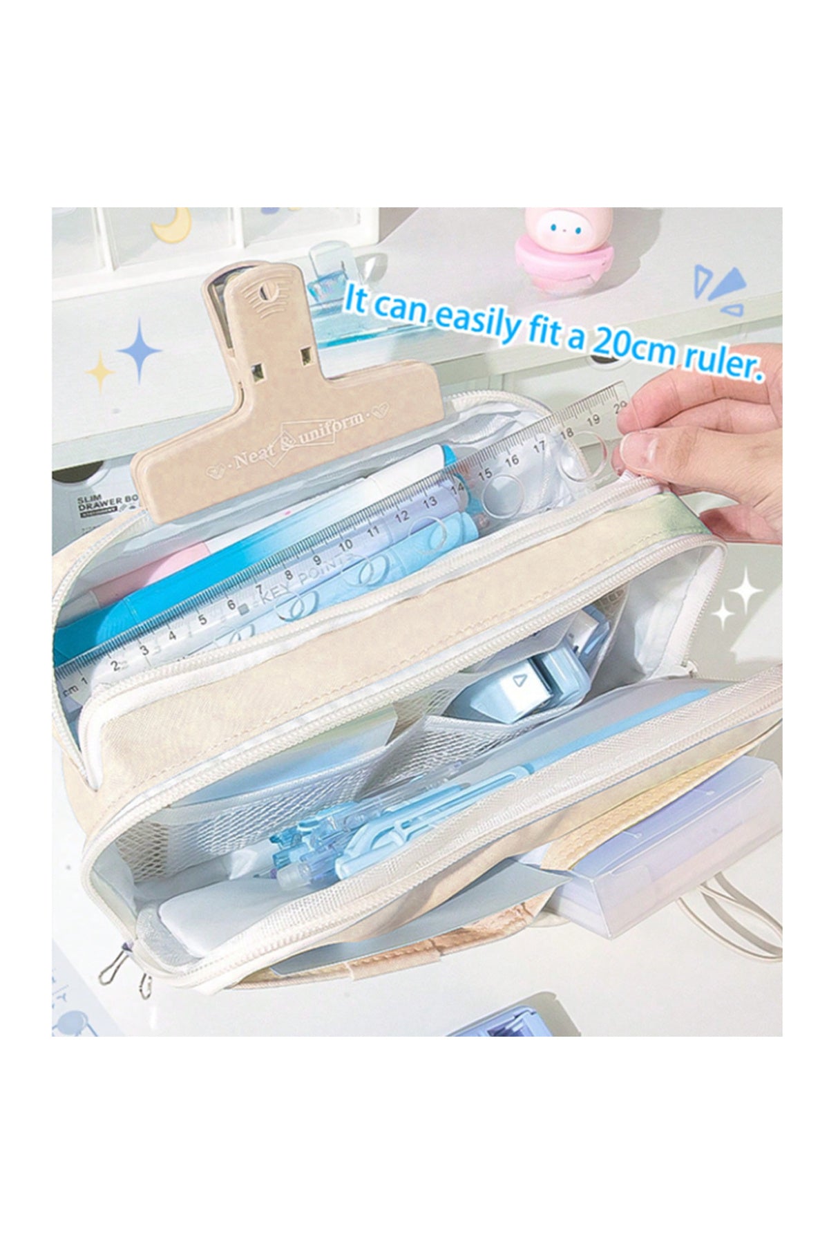 Star Babies - Pencil Case With Handle - Khaki
