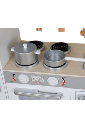 Kikibebe Children’S Wooden Kitchen – Encourages Creativity, Imagination & Life Skills Through Play-White