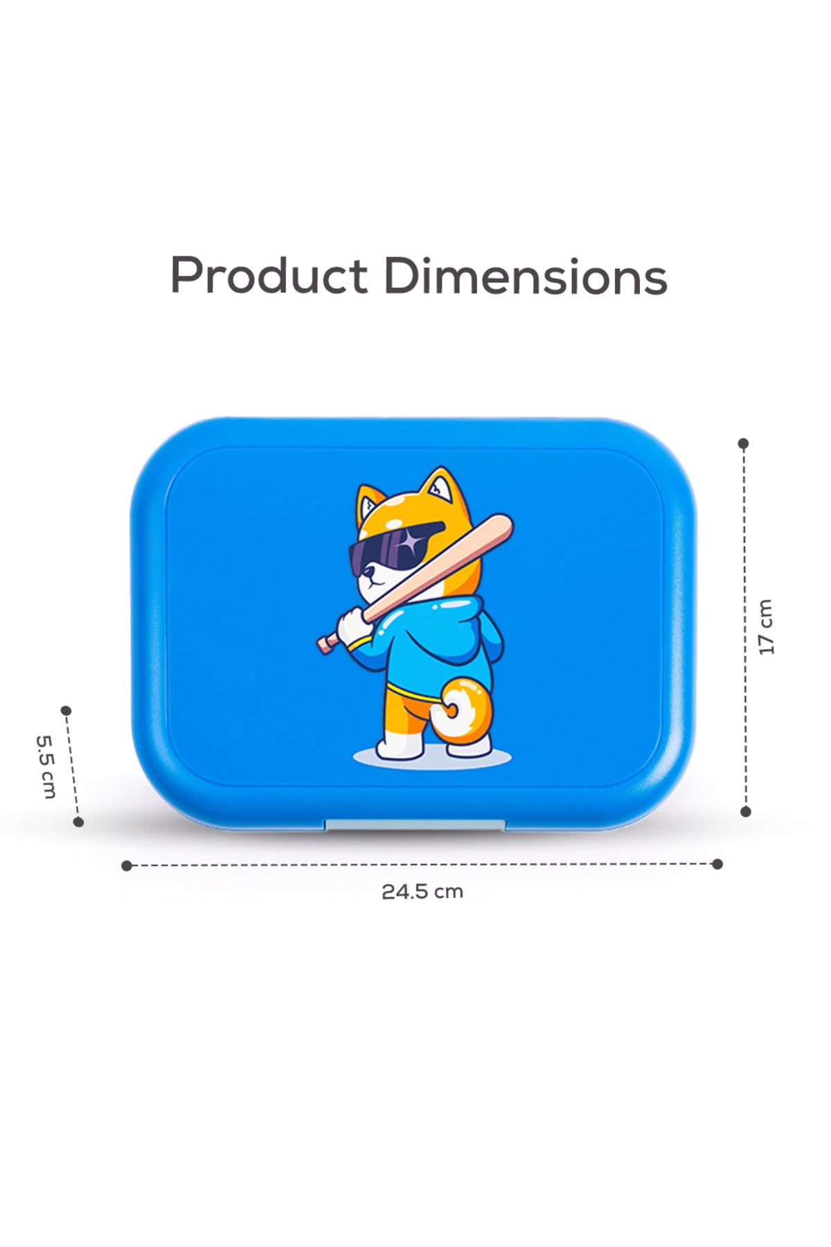 Cocobee Bento Lunch Box With Silicone Seal, Microwave Safe Tray – 765Ml – Blue