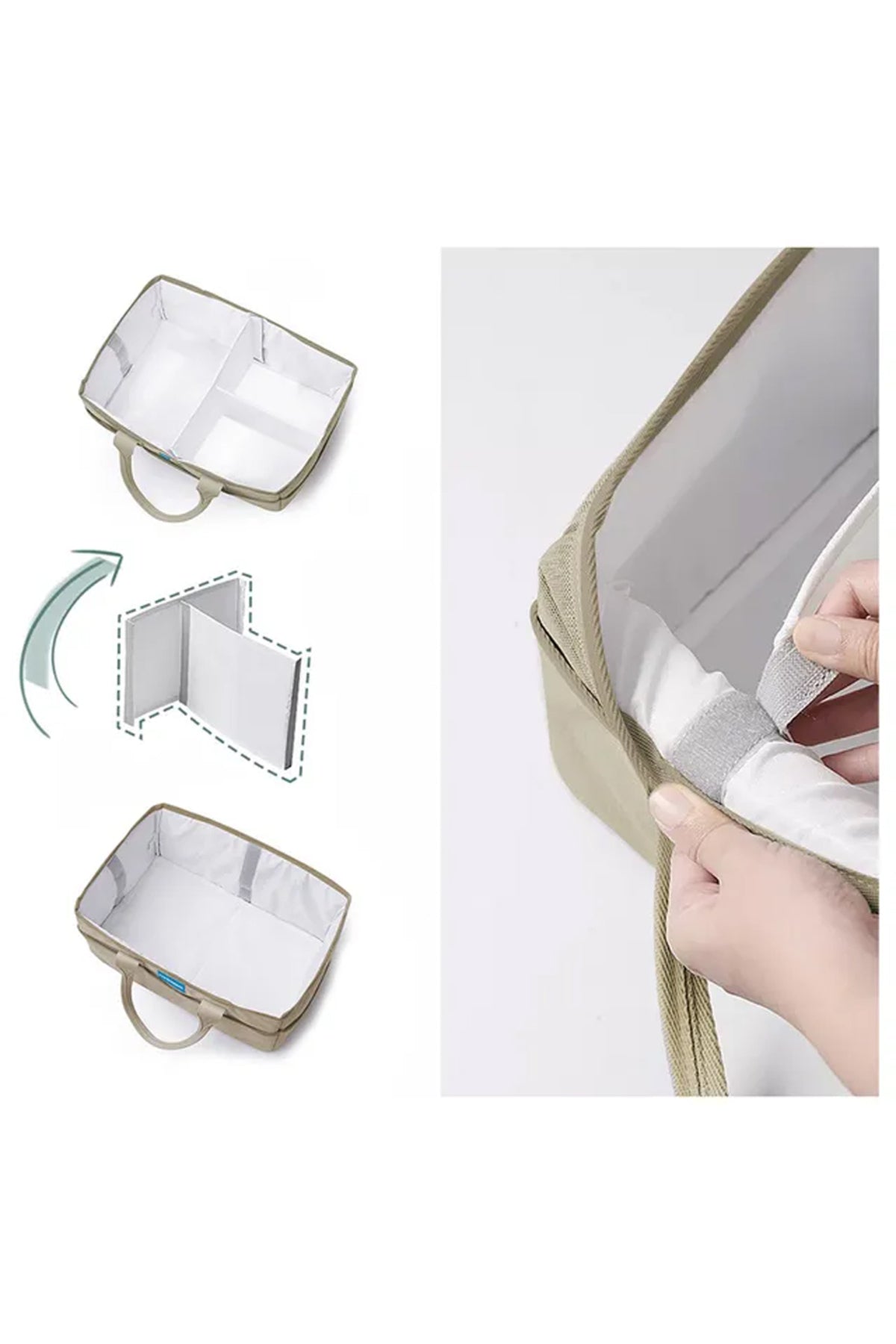 Star Babies Diaper Caddy Organizer New - Khaki
