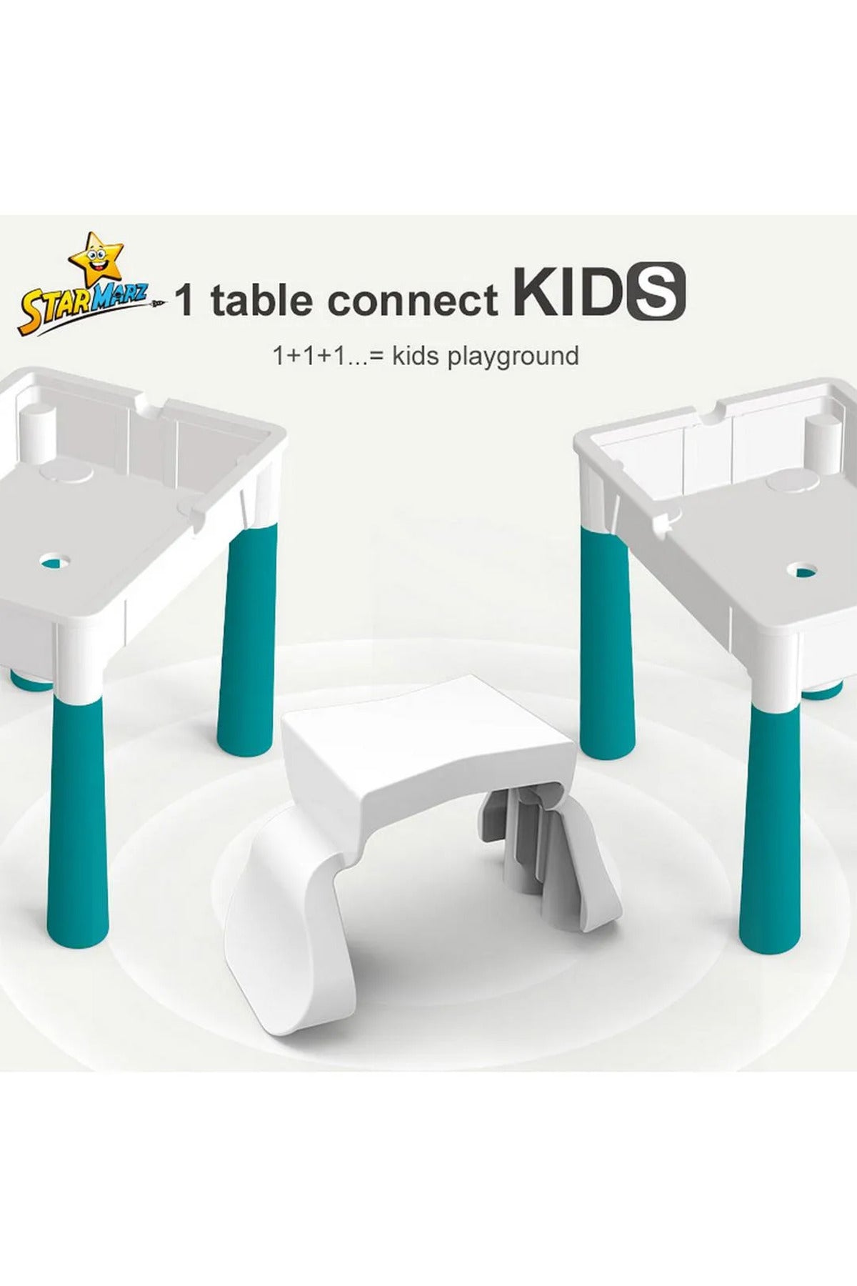 StarMarz 178-Piece Building Blocks Set With Table, Chair, Storage & Pen – Multicolor