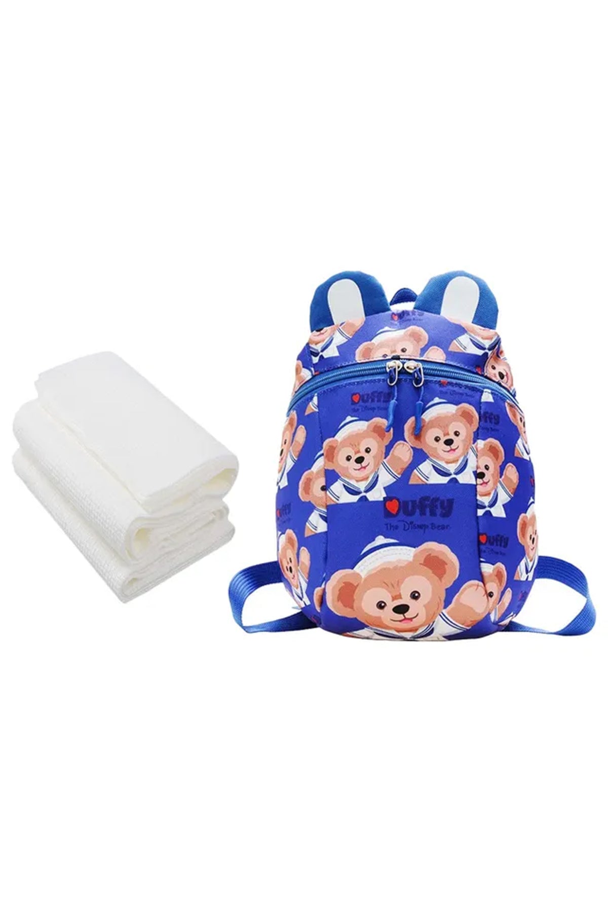 Star Babies - Kids School Bag - 10.24-Inch with Disposable Towel - 3pcs - Blue Print
