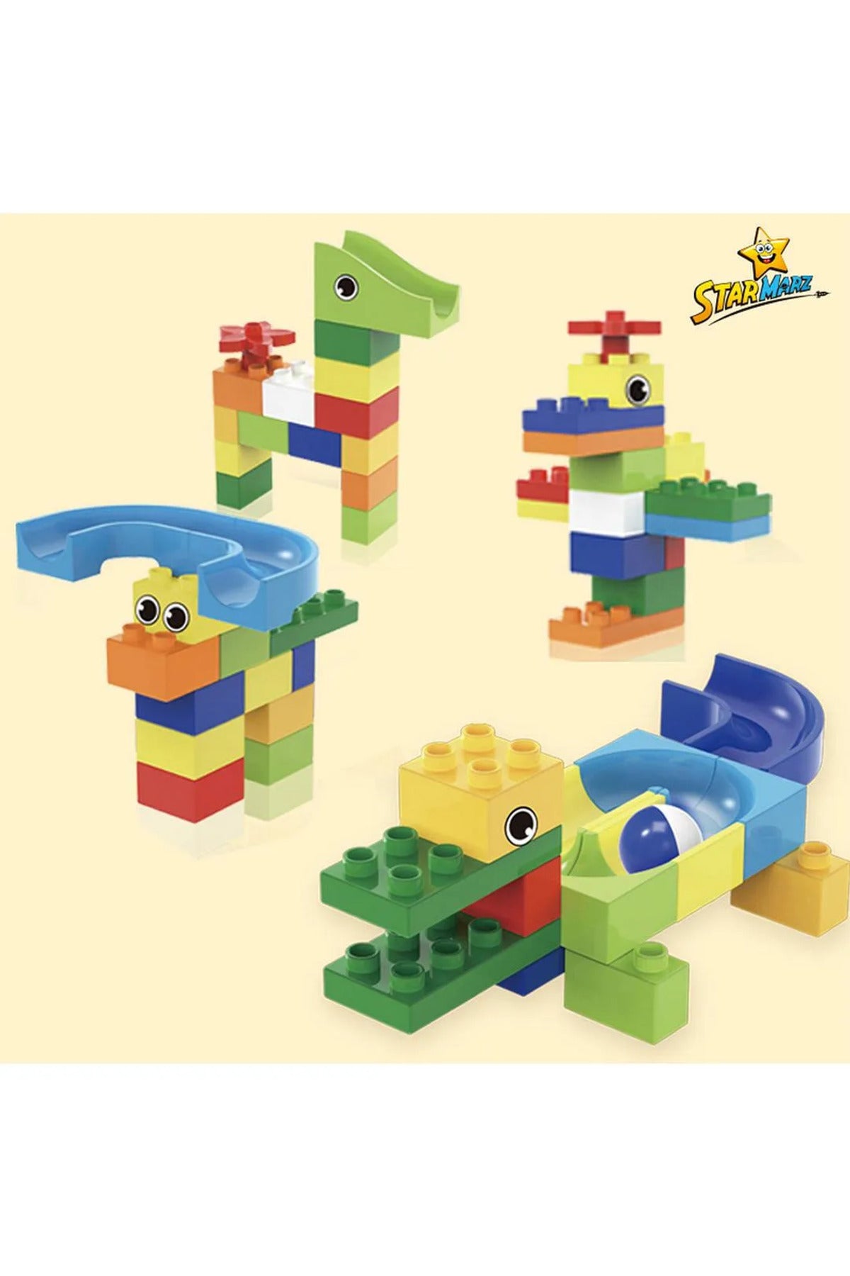 StarMarz 178-Piece Building Blocks Set With Table, Chair, Storage & Pen – Multicolor