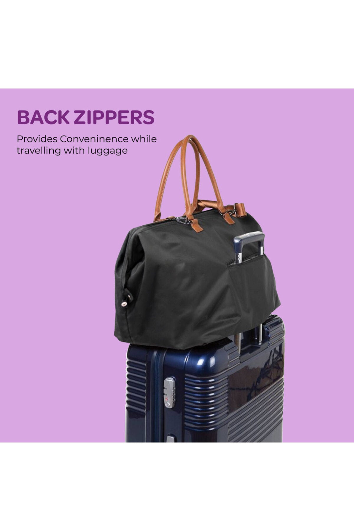 MOON Moms large capacity waterproof Travel Diaper Bag with 2 pouchs-Black