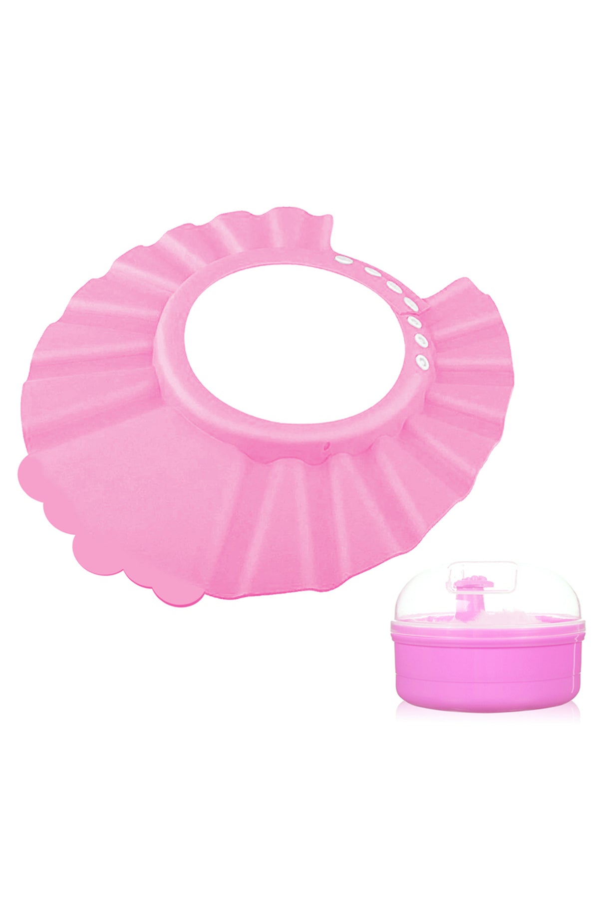 Star Babies - Kids Shower Cap w/ Powder Puff - 2pcs - Pink