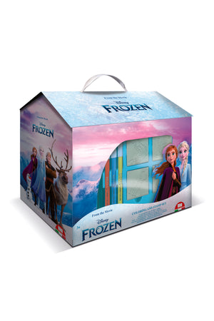 Multiprint Frozen House – Creative Stamping & Coloring Set for Kids – Includes 7 Wooden Stamps, Washable Ink, 7 Markers, Drawing Book & More – Made in Italy