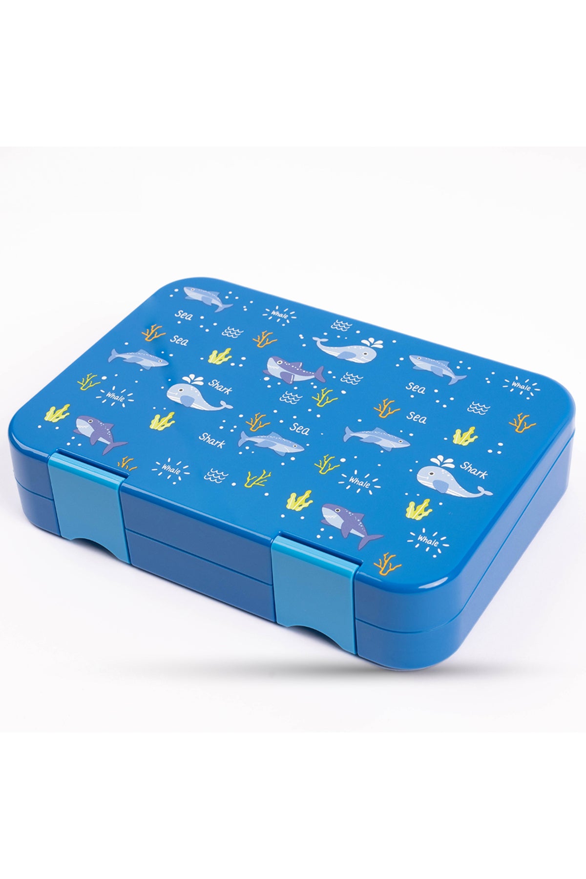 Cocobee Kids Bento Lunch Box – 6 Compartments, Leakproof, Bpa Free, Microwave Safe – Blue