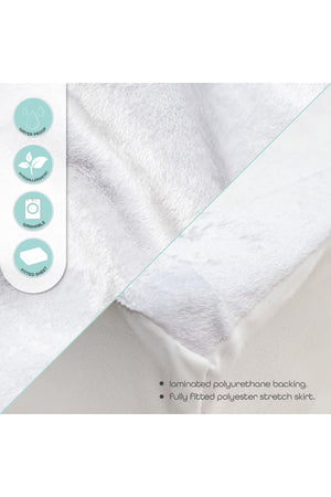 MOON  Premium 100% Cotton Terry, Breathable Waterproof Mattress Protector sheet with Skirt fit - 120x60x10 cm