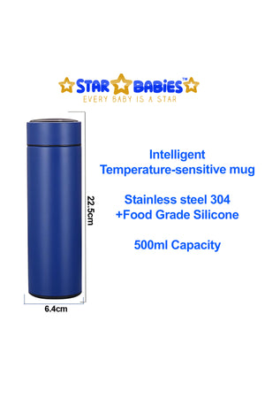 Star Babies - Insulated Stainless Steel Water Bottle - Blue - 500ml