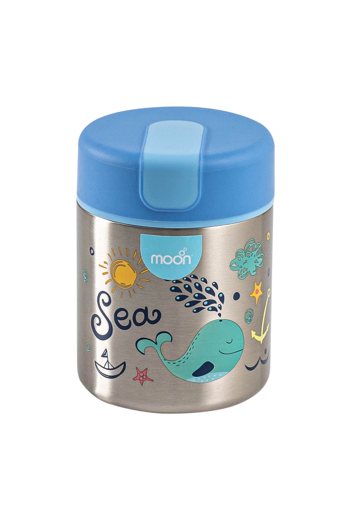 MOON Double Wall SS Food Jar 
10oz 88x88x125mm-Blue