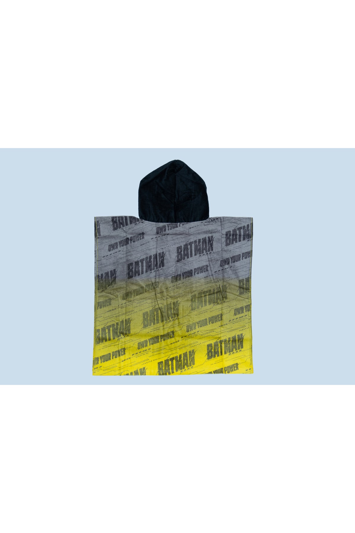 Batman Kids Poncho Towel- Soft & Absorbent Hooded Bath Towel For Boys – Black