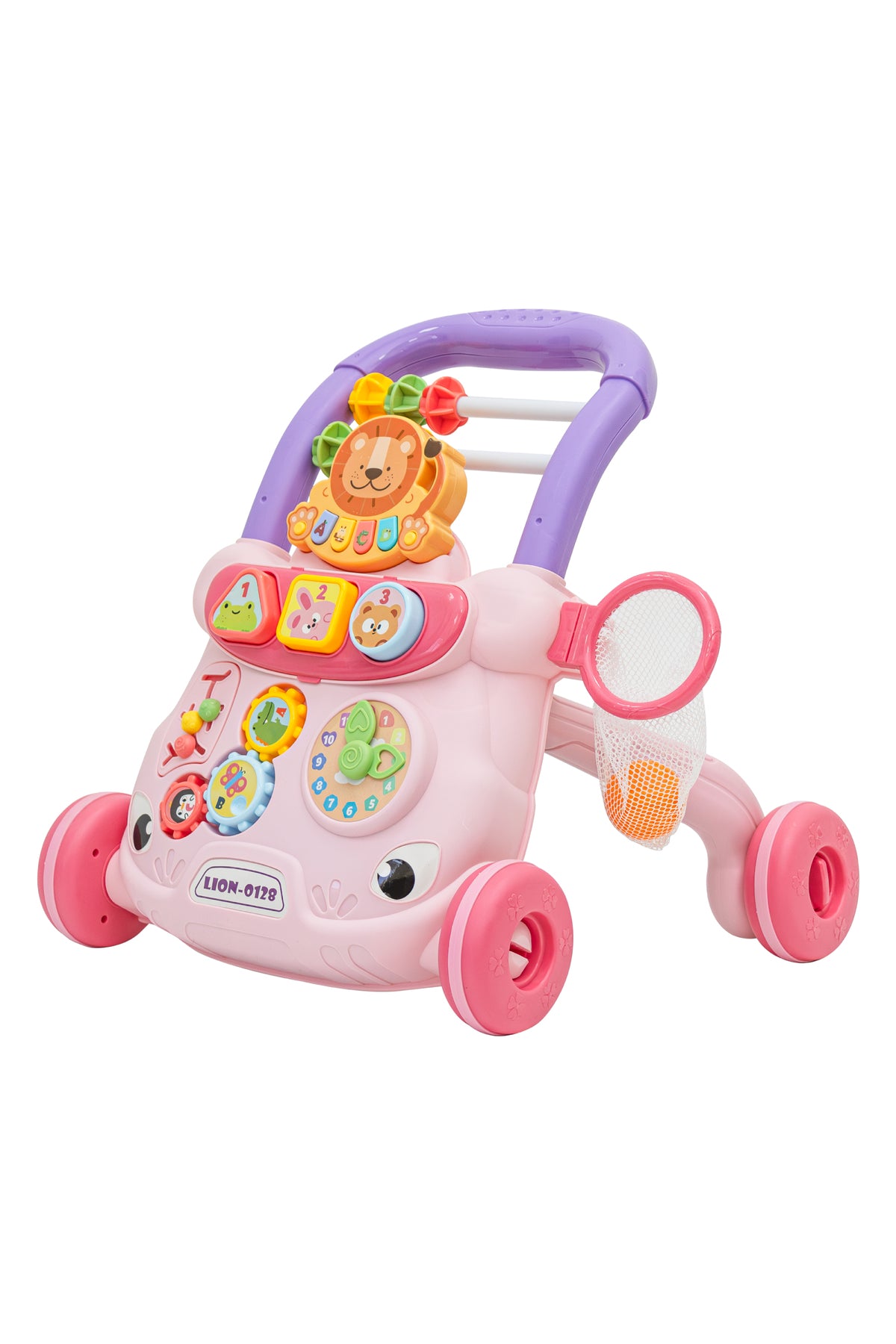 MOON Baby Push Activity Walker with Weight Increase Tank Design for Perfect Balance-Pink