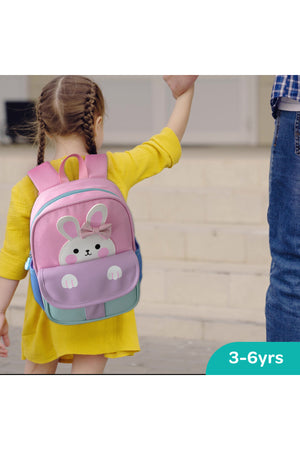 MOON Kids Backpack  – Comfy 3D Design,Padded Straps, Waterproof-Perfect for Preschool, Nursery, Snacks & Lunchbox-Bunny
