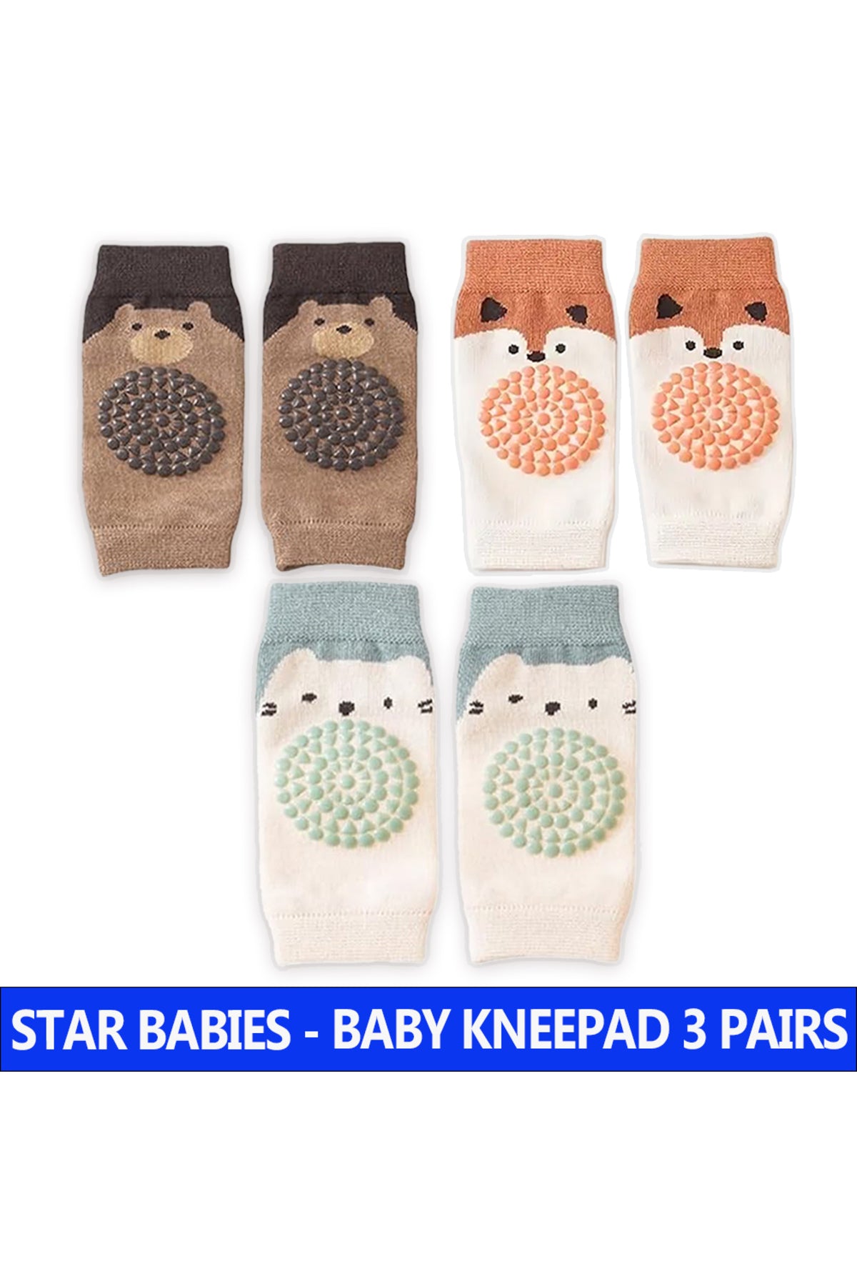 Star Babies Knee Pad - Pack of 3 - Blister Pack