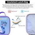 Star Babies- Cute cat themed 5 Compartment Lunch box, Lunch Bag 500ml Stainless Steel Water Bottle