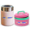 Star Babies -  Stainless steel Food jar with mini flask combo