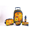 Garfield 18-Inch School Trolley Set With Lunch Bag, Pencil Case, Water Bottle & Lunch Box – Dark Blue