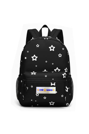 Star Babies School Bag - Star Print - Black - 45*30*18