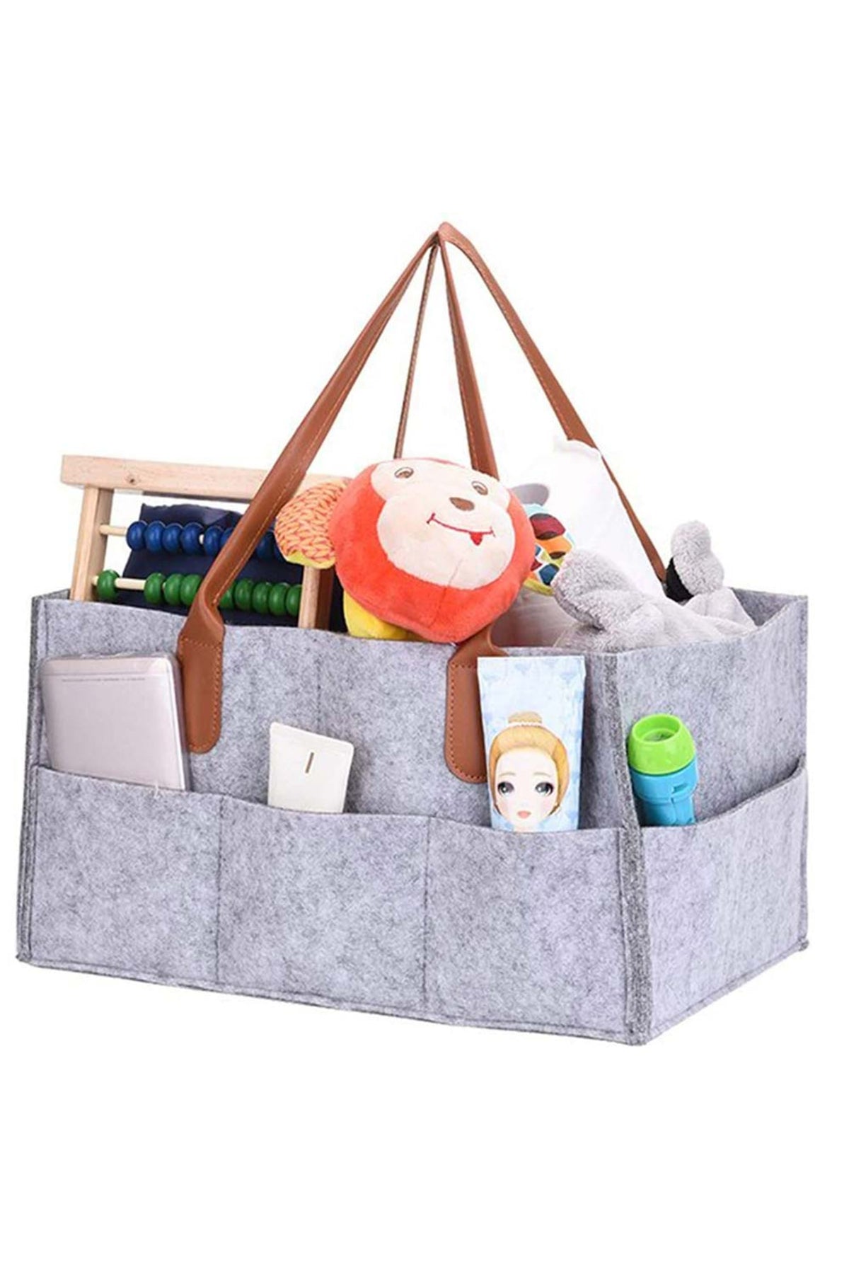 Star Babies Diaper Caddy Organizer - Grey, Piece Of 1