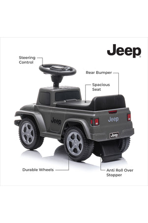 MOON Ride on Jeep Gladiator for Boys and Girls, 18-36 Months with Anti-Tipping Mechanism-Grey