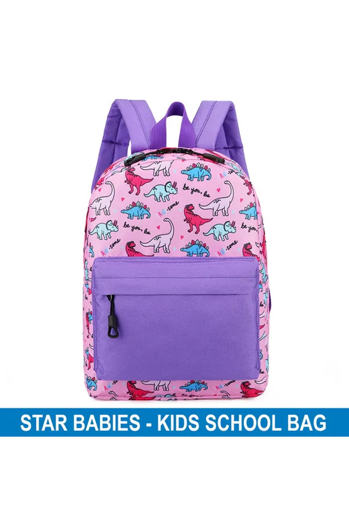 Star Babies - Kids Printed School Bag - Lavender - 10-Inch/25.5cm