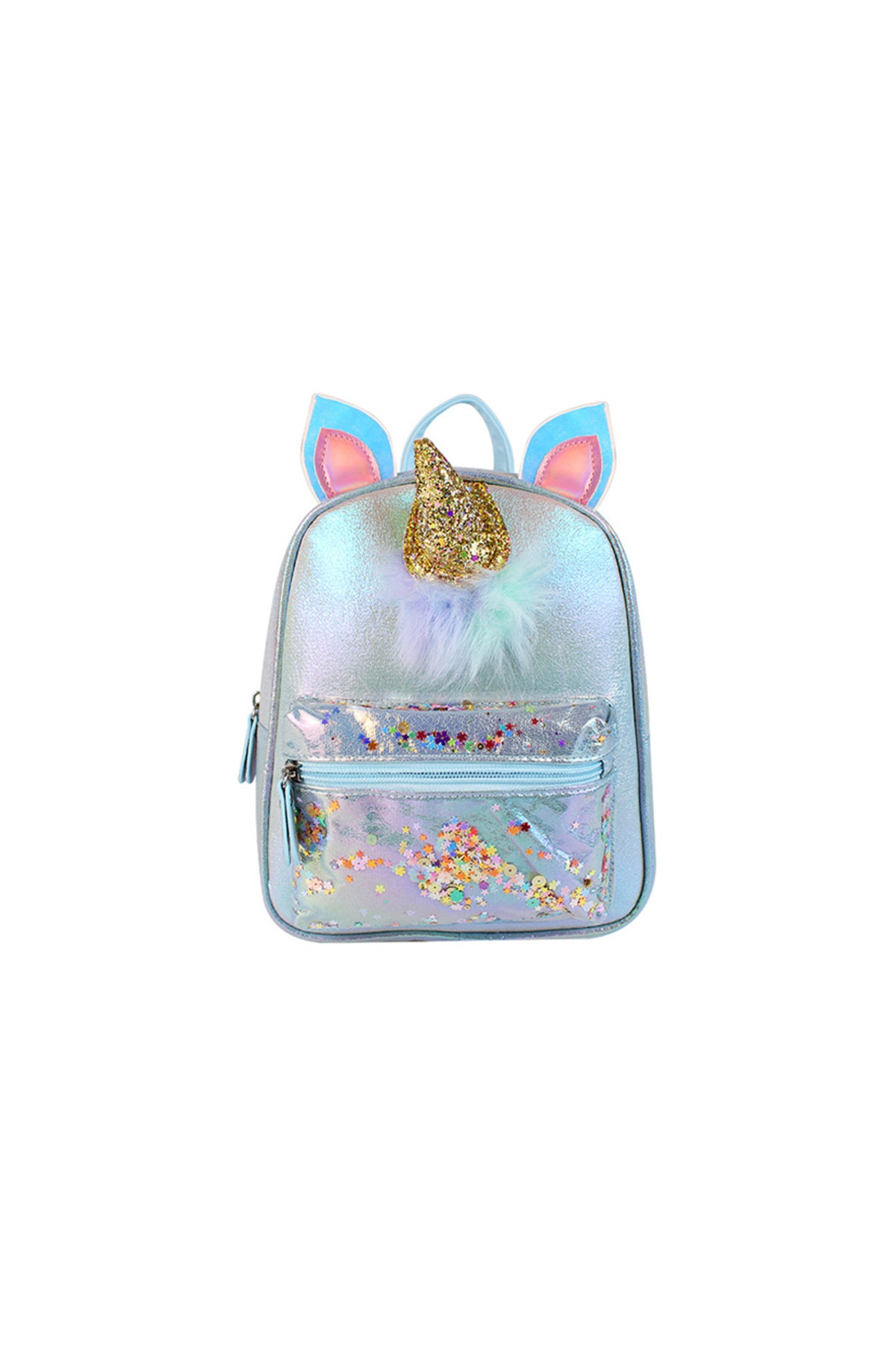 Star Babies - Unicorn School Backpack - Silver & Blue