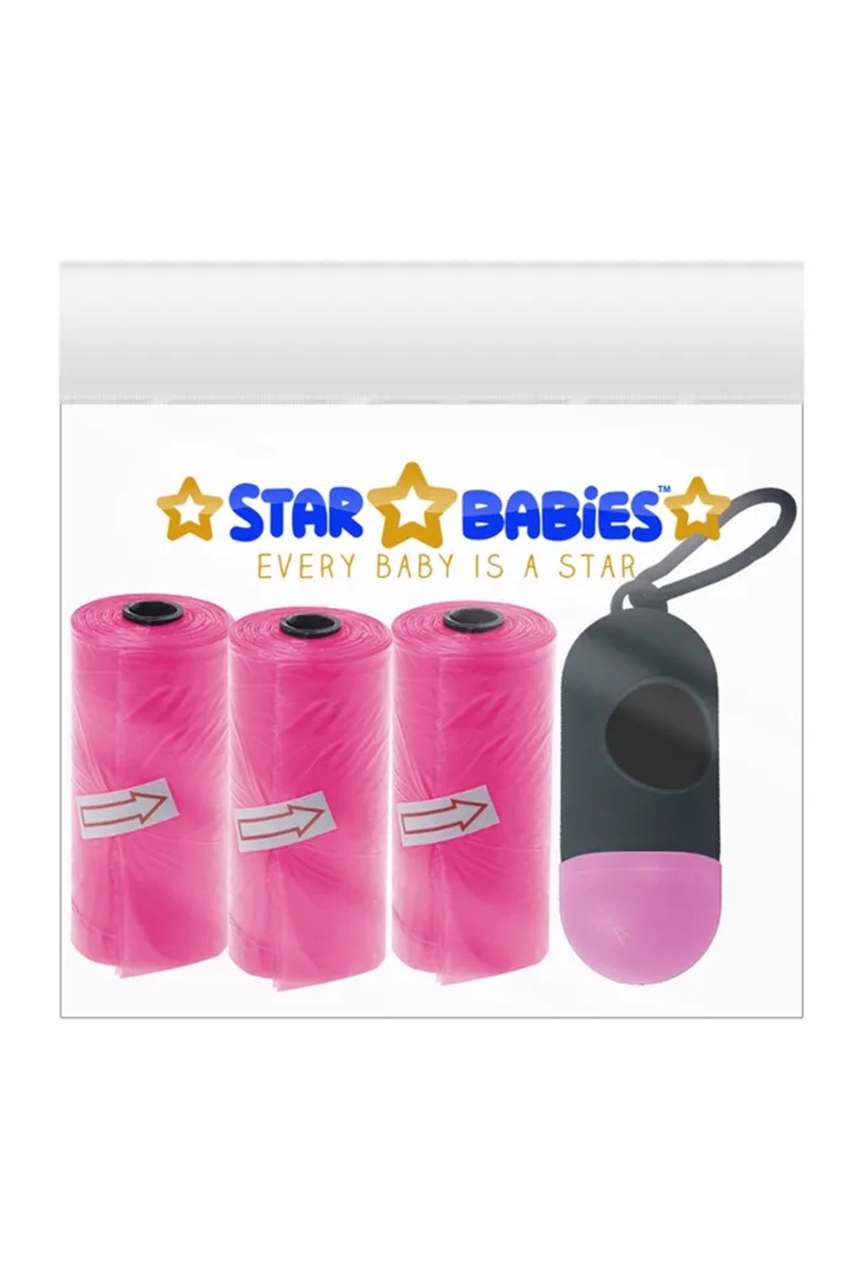 Sunbaby Star Babies Scented Bag Pack of 3 with Dispenser - Pink