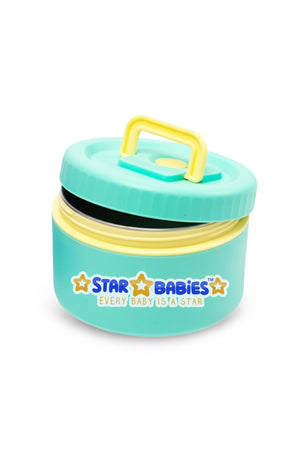 Star Babies High Quality Stainless Steel Portable Food jar/Soup bowl /Lunch box  for Kids Single Compartment Green.