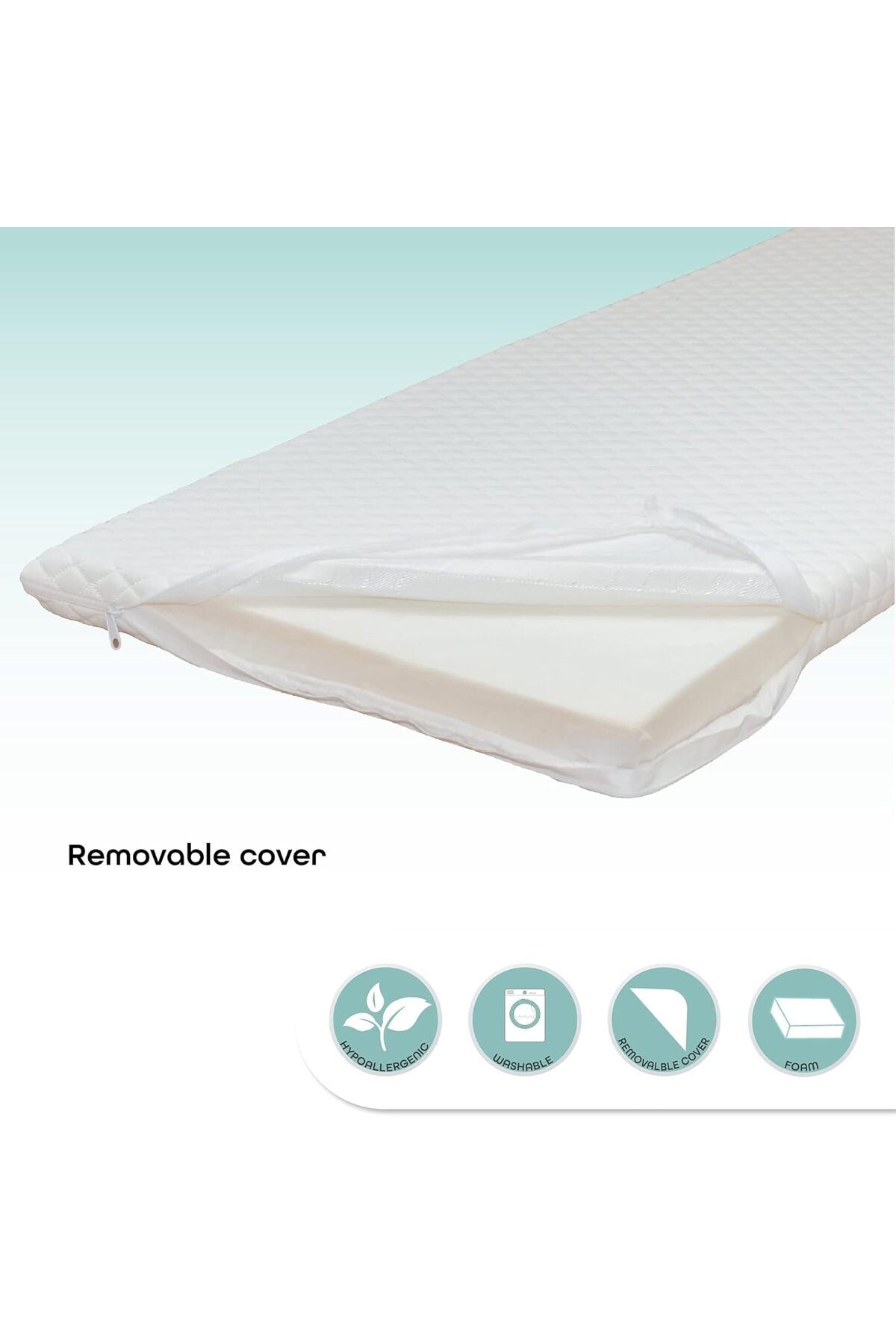 MOON  Baby quilted crib mattress - 0m+, White
