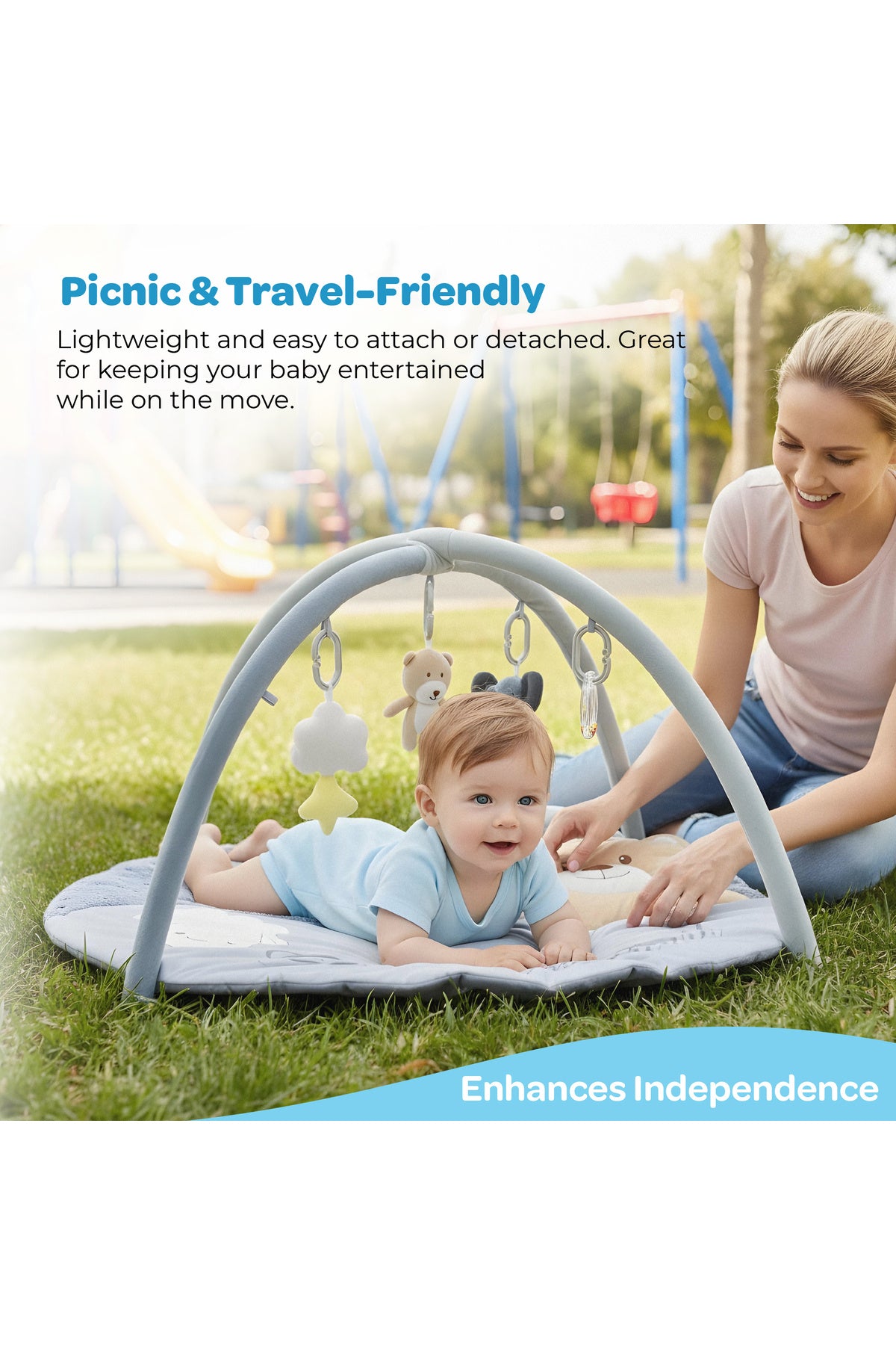 MOON Glow in the dark Baby Playmat 0M+ for Tummy Time & Crawling -Newborns & Toddlers