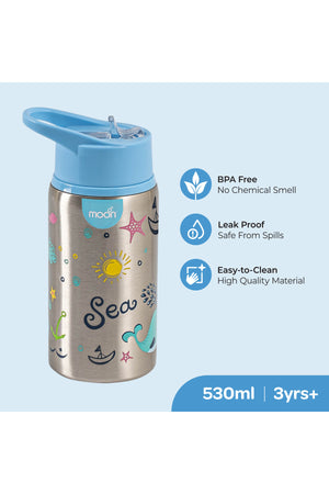 MOON Single Wall SS Sipper Bottle
90x75x182mm
530ml / 18oz-Blue