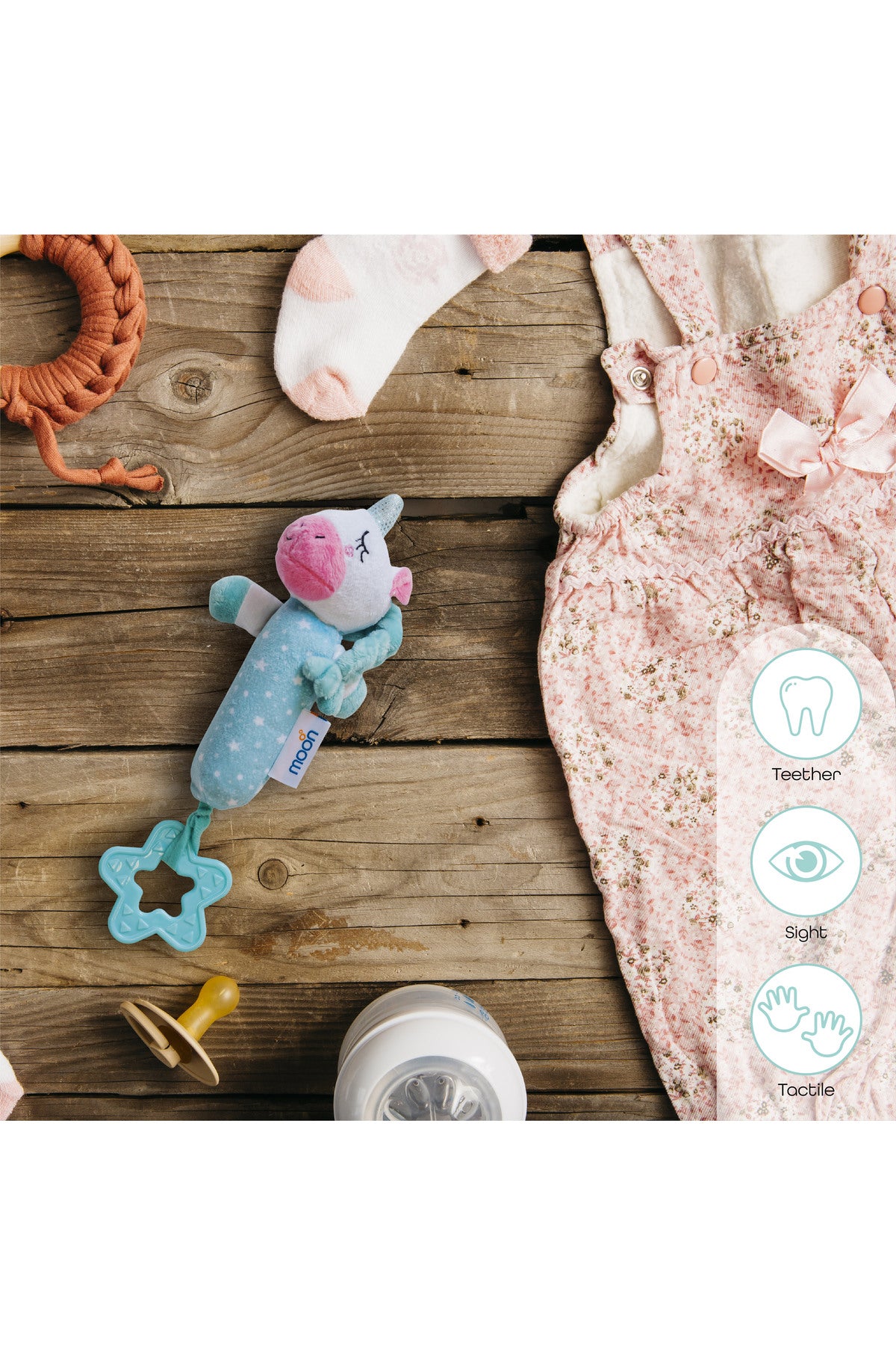 MOON Soft Rattle Toy - Unicorn
