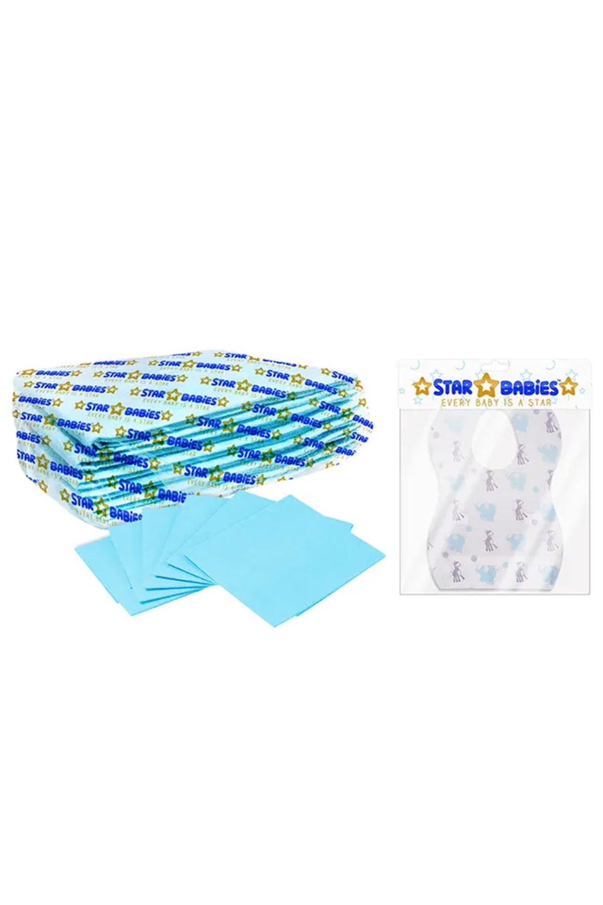 Star Babies - Disposable Changing Mats with Bibs - 10pc-Set