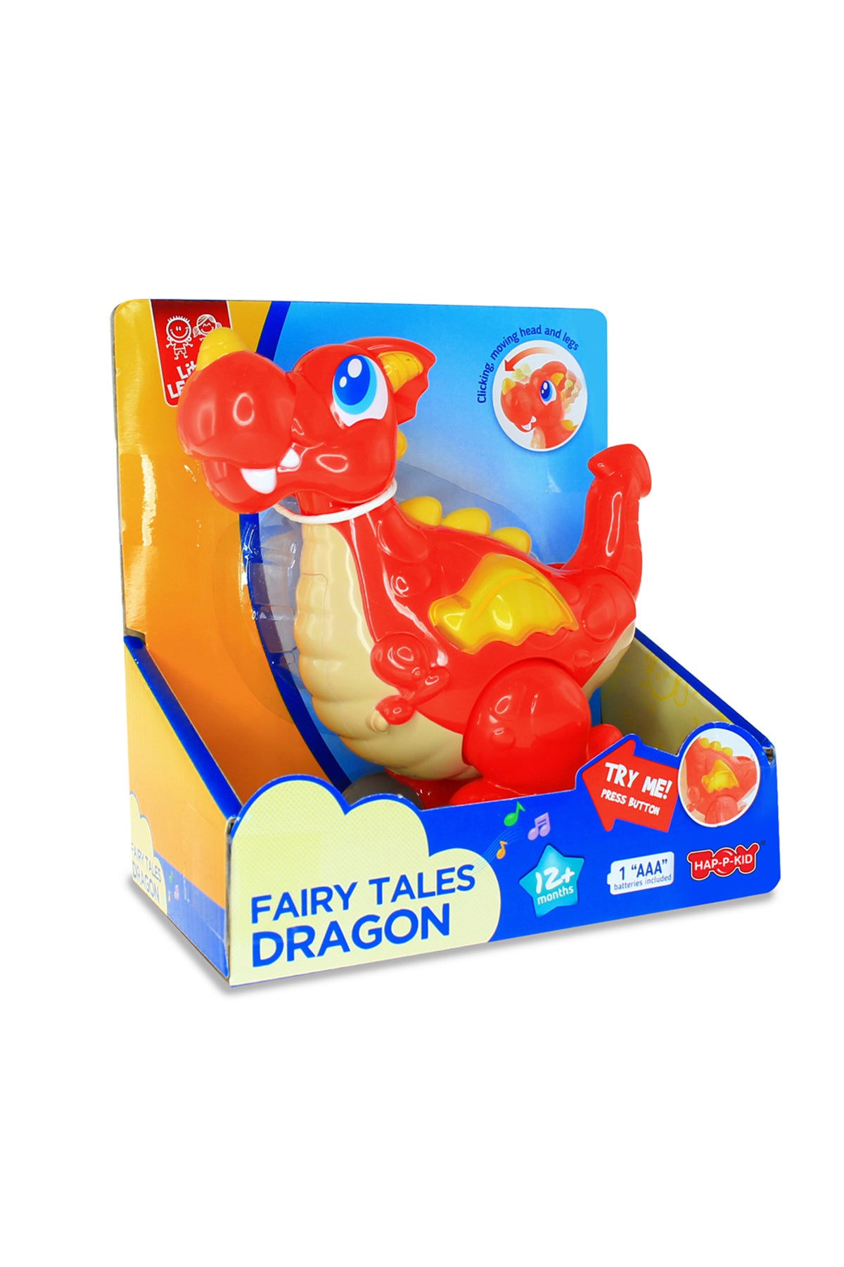 Little Learners Fairy Tales Animals - Light & Sound, Multi-Articulated Head & Legs, Dragon