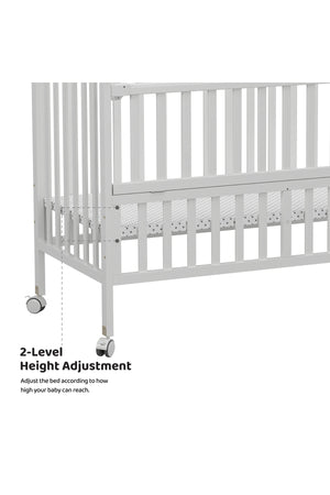 MOON Wooden Portable crib(129X69X96 cm) -White