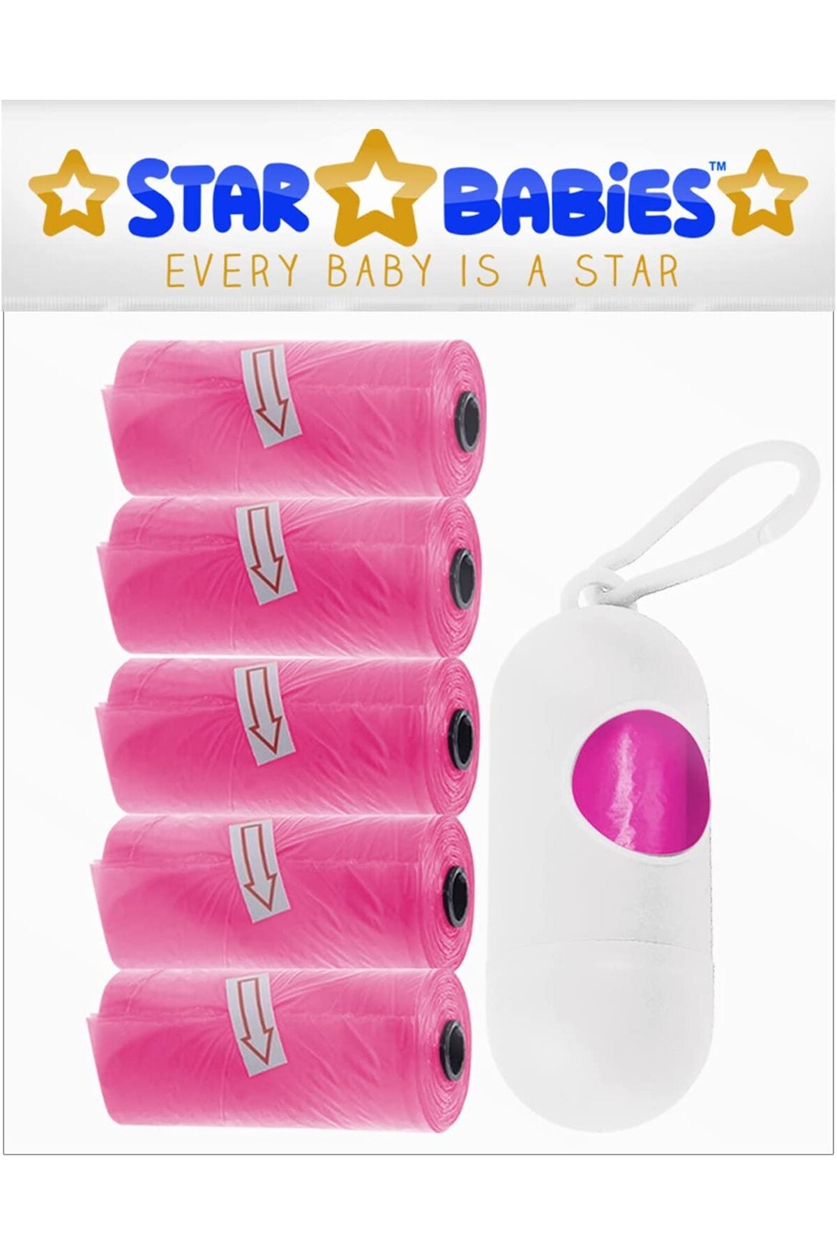 Star Babies Pack of 5 Scented Bags with Dispenser - Pink