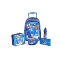 Sonic 18" Trolley Bag School Set With Lunch Bag, Pencil Case, Water Bottle & Lunch Box – Multicolor