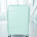 W.O.K 20" Lightweight Hard Shell Cabin Trolley – Polypropylene Luggage With Spinner Wheels & Number Lock – Mint Green