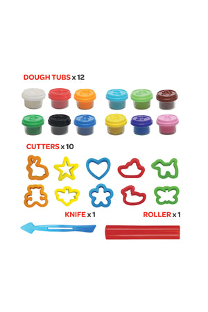 MOON Kid's Dough Super Value Set. 12 x 1oz dough pot.